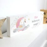 Personalised Swan Lake Design Wooden Mantel Decoration - Image 2