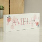 Personalised Floral Sentimental Design Wooden Mantel Decoration - Image 3