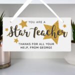 Personalised 'You Are A Star Teacher' Hanging Wooden Sign - Image 3
