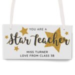Personalised 'You Are A Star Teacher' Hanging Wooden Sign - Image 4