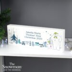 Personalised The Snowman and the Snowdog Wooden Mantel Decoration - Image 3