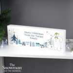 Personalised The Snowman and the Snowdog Wooden Mantel Decoration - Image 5