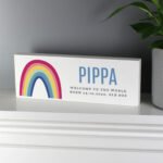Personalised Rainbow Design Wooden Mantel Decoration - Image 3