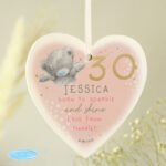 Personalised Me to You Sparkle & Shine Birthday Wooden Heart Decoration - Image 3
