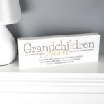 Personalised 'Grandchildren Fill a Place In Your Heart' Wooden Mantel Decoration - Image 2