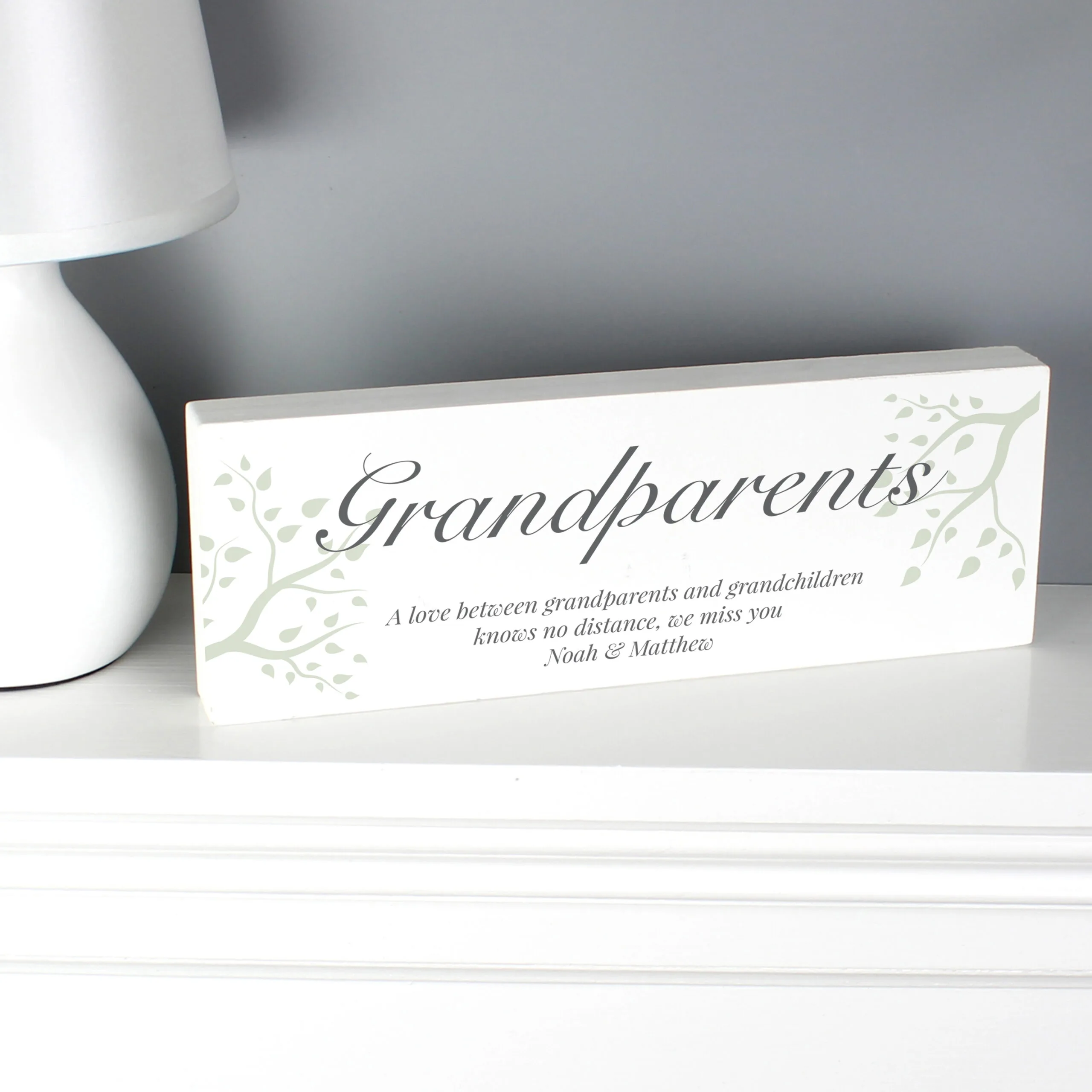 Personalised Any Message Branches Design Wooden Mantel Decoration - Image 2