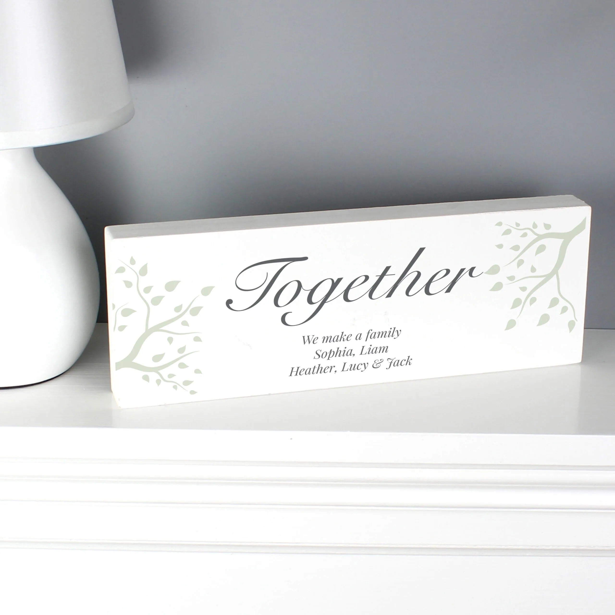 Personalised Any Message Branches Design Wooden Mantel Decoration - Image 3