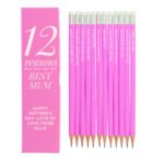 Personalised '12 Reasons' Pencil Box & 12 Pink HB Pencils - Image 6