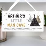 Personalised Children's Wigwam Design Hanging Wooden Sign - Image 2
