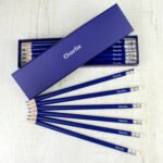 Personalised Name Only Pencil Box & 12 Blue HB Pencils