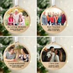 Personalised Any Message Photo Upload Round Hanging Wooden Decoration - Image 2
