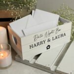 Personalised House & Heart Motif Small White Wooden Storage Crate - Image 2