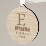 Personalised Big Initial Round Wooden Decoration - Image 3