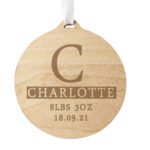 Personalised Big Initial Round Wooden Decoration - Image 4