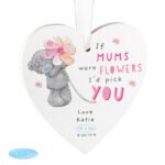 Personalised Me To You 'If (Role) Were Flowers' Wooden Heart Decoration - Image 4