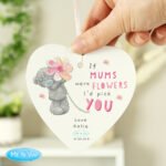 Personalised Me To You 'If (Role) Were Flowers' Wooden Heart Decoration - Image 2
