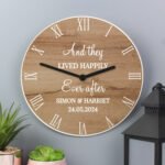 Personalised Any Message Wood Effect Wooden Wall Clock - Image 3