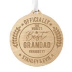Personalised 'Officially The World's Best' Round Wooden Medal - Image 7