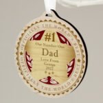 Personalised 'Officially The World's Best' Gold Medal Design Round Wooden Medal - Image 4