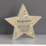 Personalised 'My Star Teacher' Rustic Wooden Star Decoration - Image 3