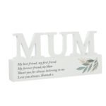 Personalised Any Message Botanical Design Wooden Mum Ornament - Image 4