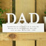 Personalised Any Message Heart Motif Wooden Dad Ornament - Image 2