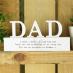 Personalised Any Message Heart Motif Wooden Dad Ornament - Image 4