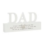 Personalised Any Message Heart Motif Wooden Dad Ornament - Image 5