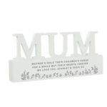 Personalised Any Message Floral Design Wooden Mum Ornament - Image 4