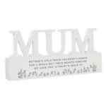 Personalised Any Message Floral Design Wooden Mum Ornament - Image 4