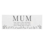 Personalised Any Message Floral Design Wooden Mum Ornament - Image 4