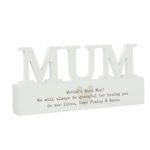 Personalised Any Message Heart Motif Wooden Mum Ornament - Image 5