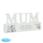 Personalised Me to You Any Message Floral Design Wooden Mum Ornament - Image 5