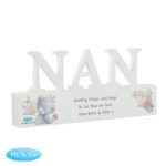 Personalised Me to You Any Message Floral Design Wooden Nan Ornament - Image 5