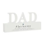 Personalised 'A Son's First Hero' Star Motif Wooden Dad Ornament - Image 5