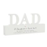 Personalised 'A Daughter's First Love' Heart Motif Wooden Dad Ornament - Image 5