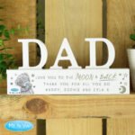 Personalised Me to You 'Love You To The Moon & Back' Wooden Dad Ornament - Image 4