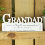 Personalised Always In My Thoughts...' Memorial Wooden Grandad Ornament