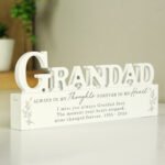 Personalised Always In My Thoughts...' Memorial Wooden Grandad Ornament - Image 2