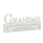 Personalised Always In My Thoughts...' Memorial Wooden Grandad Ornament - Image 3