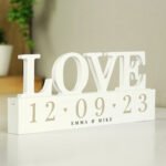 Personalised Special Date Wooden Love Ornament - Image 2