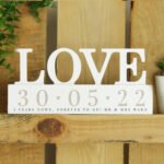 Personalised Special Date Wooden Love Ornament - Image 3