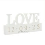 Personalised Special Date Wooden Love Ornament - Image 4