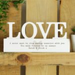 Personalised Any Message Heart Motif Wooden Love Ornament