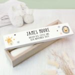 Personalised Scandi Safari Animals Design Wooden Birth Certificate Holder - Image 3