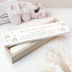 Personalised Any Message Rainbows Design Wooden Certificate Holder - Image 6