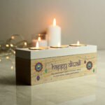 Personalised 'Happy Diwali' Wooden Triple Tea Light Candle Box - Image 5