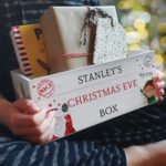 Personalised Santa & Elf Christmas Small White Wooden Storage Crate - Image 2