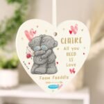 Personalised Me to You Hold You Forever Wooden Heart Decoration