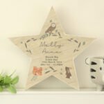Personalised Children's Woodland Animals Design Star Shaped Decoration
